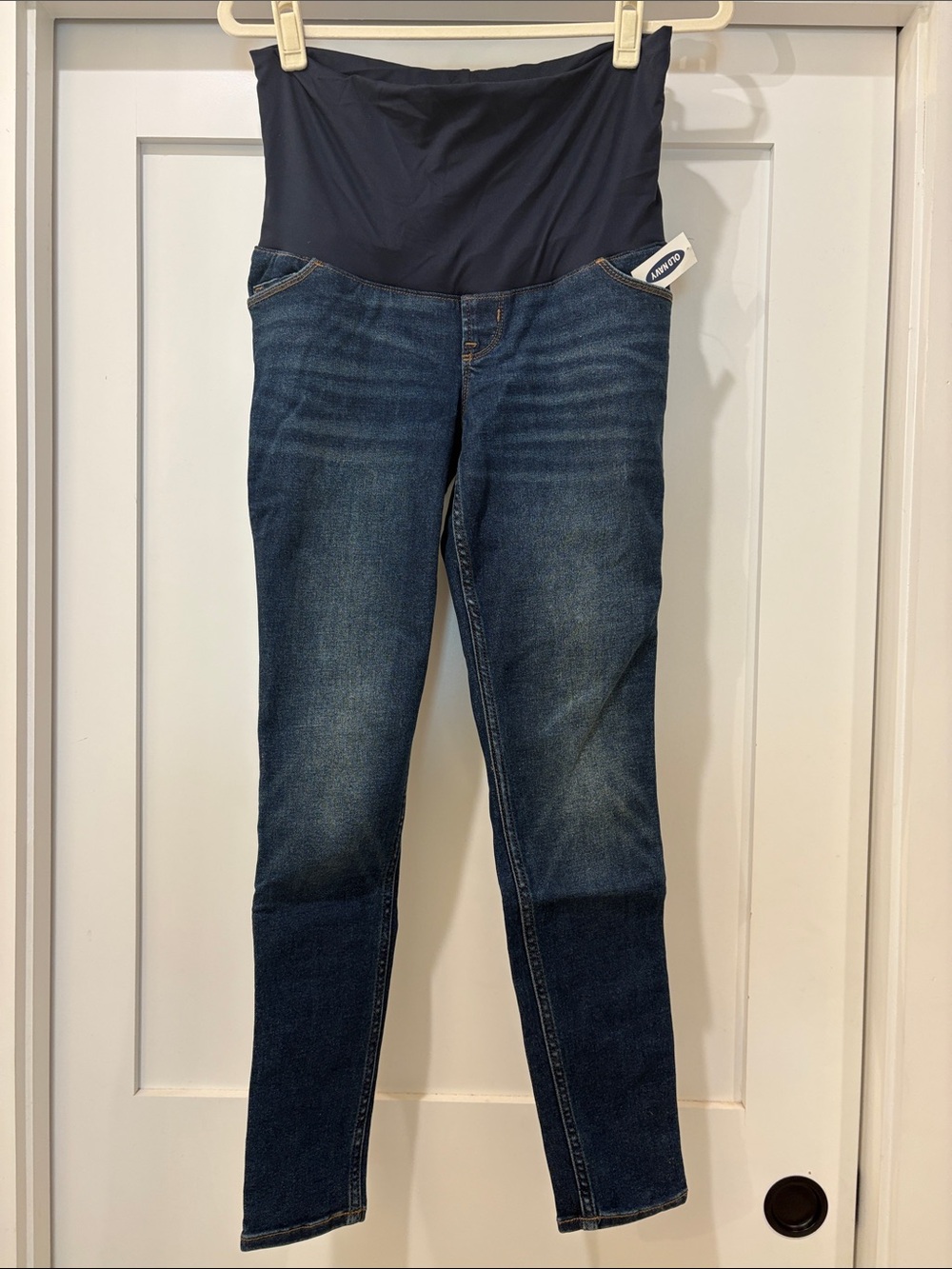 Old Navy Navy Overband Maternity Skinny Jeans - Deep Blue